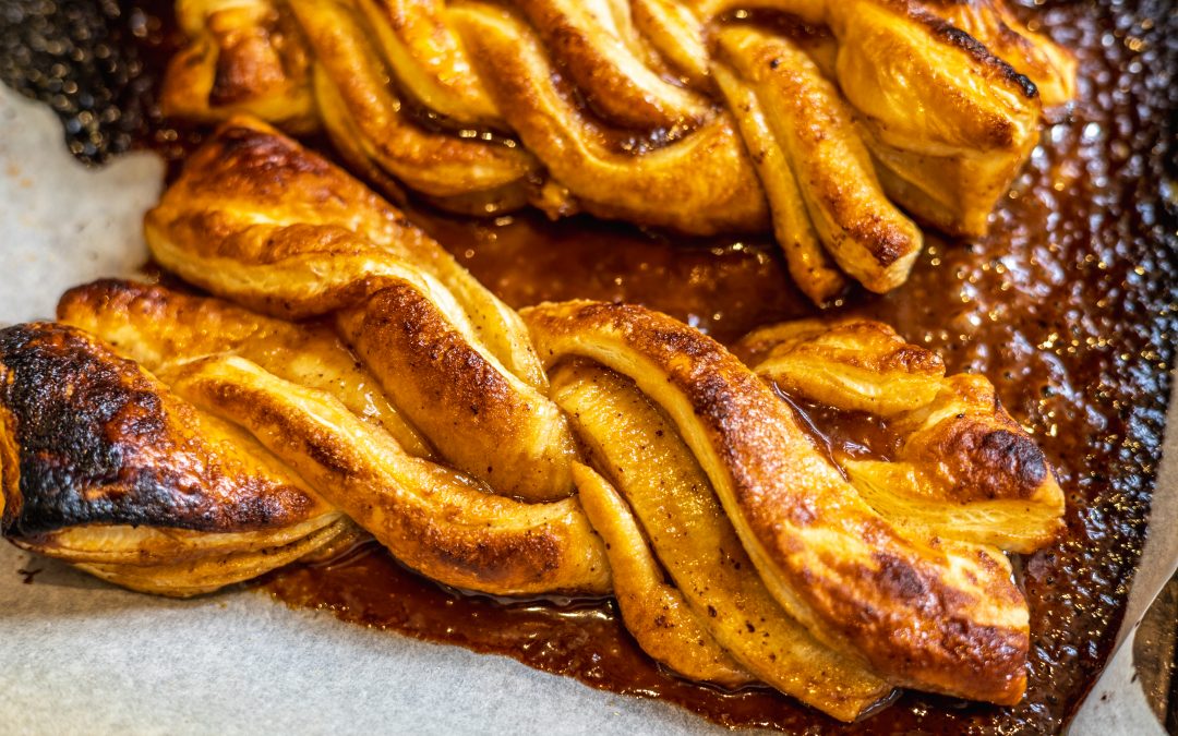 Salted Caramel Puff Pastry Twists